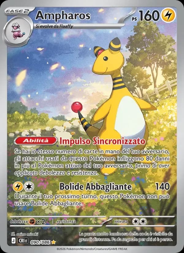 Ampharos — Caos Nascente 90 Italian Pokémon card
