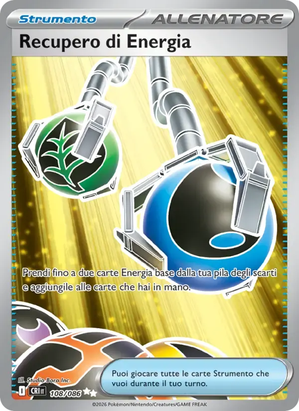 Recupero di Energia — Caos Nascente 108 Italian Pokémon card