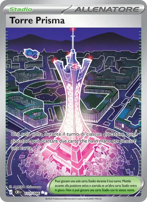 Torre Prisma — Caos Nascente 111 Italian Pokémon card