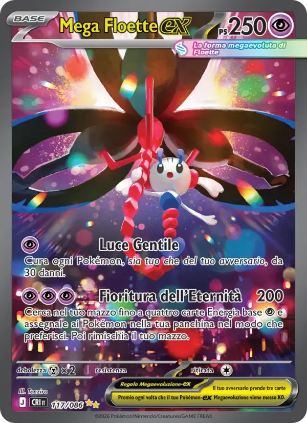 Mega Floette-ex — Caos Nascente 117 Italian Pokémon card