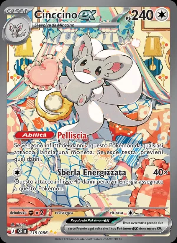 Cinccino-ex — Caos Nascente 119 Italian Pokémon card