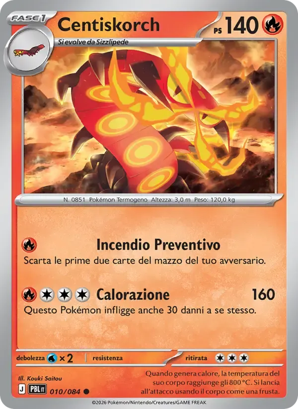 Centiskorch — Buio Pesto 10 Italian Pokémon card