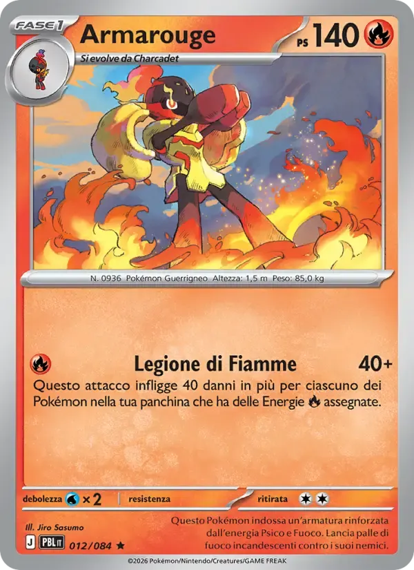 Armarouge — Buio Pesto 12 Italian Pokémon card