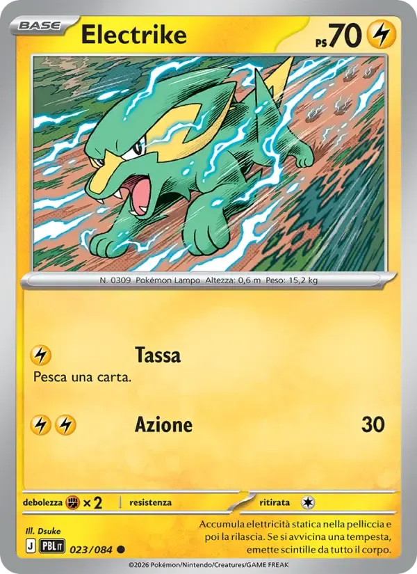 Electrike — Buio Pesto 23 Italian Pokémon card