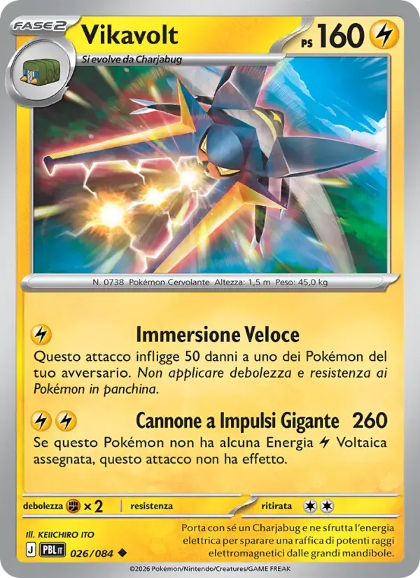 Vikavolt — Buio Pesto 26 Italian Pokémon card