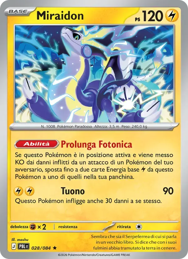 Miraidon — Buio Pesto 28 Italian Pokémon card