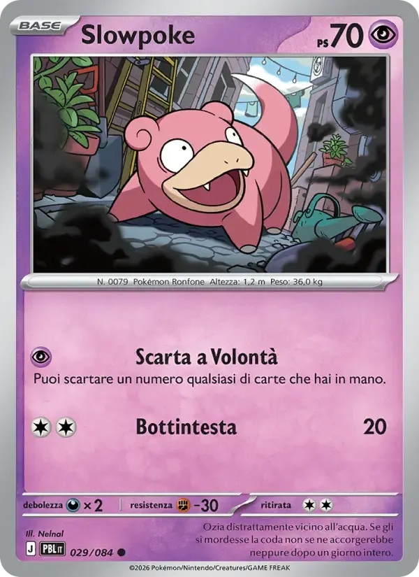 Slowpoke — Buio Pesto 29 Italian Pokémon card