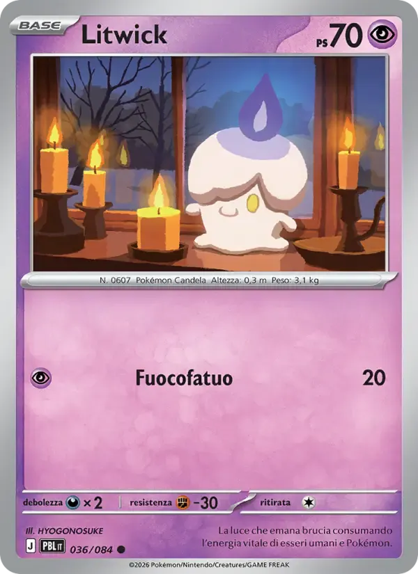 Litwick — Buio Pesto 36 Italian Pokémon card