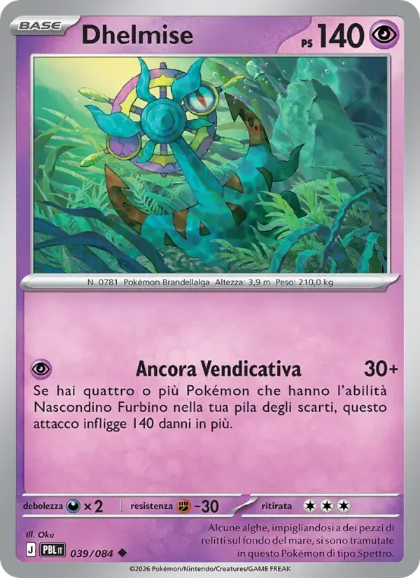 Dhelmise — Buio Pesto 39 Italian Pokémon card