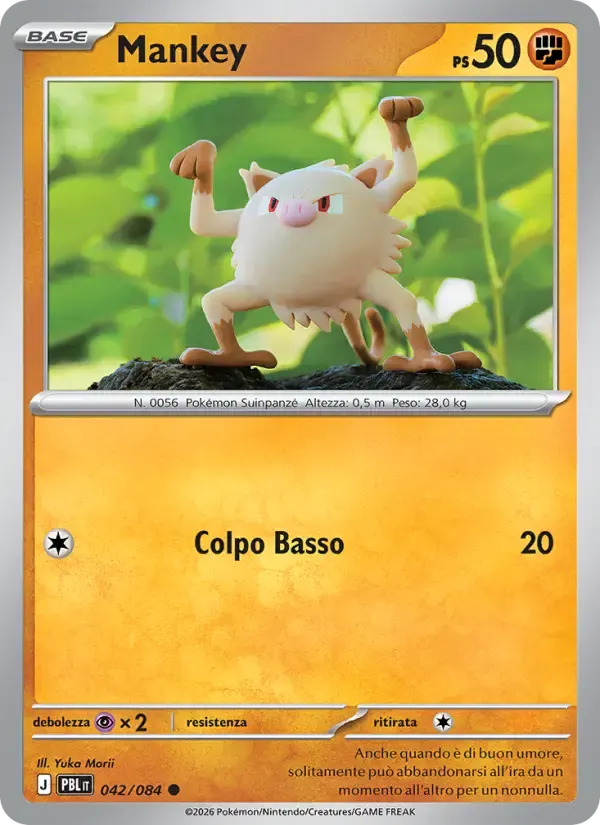 Mankey — Buio Pesto 42 Italian Pokémon card