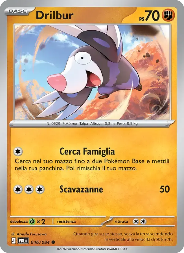 Drilbur — Buio Pesto 46 Italian Pokémon card