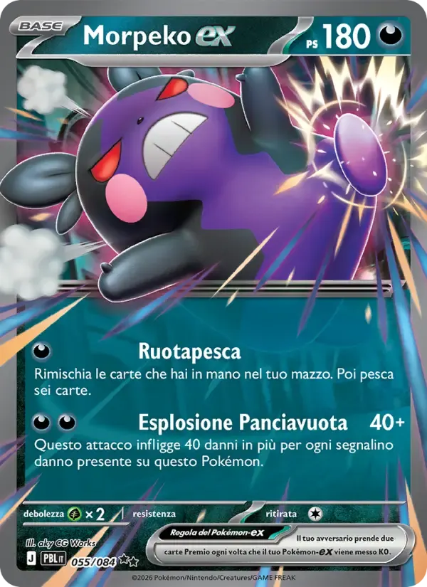 Morpeko-ex — Buio Pesto 55 Italian Pokémon card
