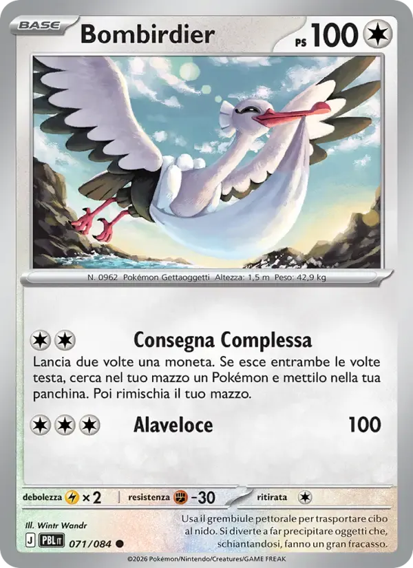 Bombirdier — Buio Pesto 71 Italian Pokémon card