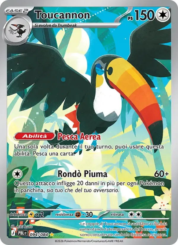 Toucannon — Buio Pesto 94 Italian Pokémon card