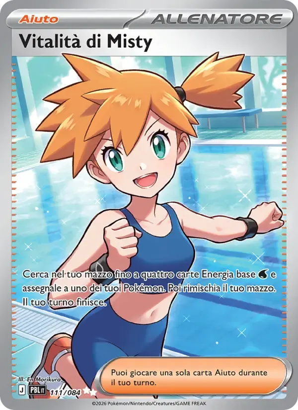 Vitalità di Misty — Buio Pesto 111 Italian Pokémon card