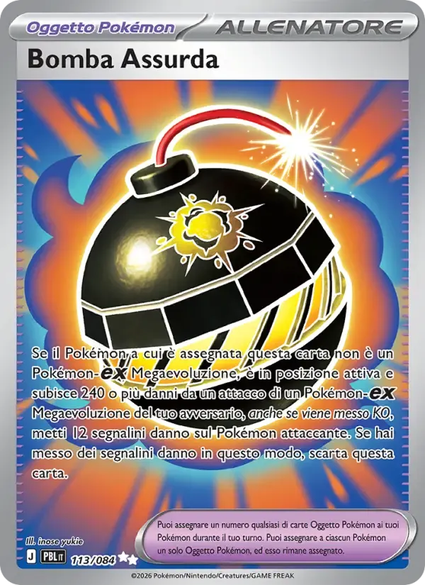 Bomba Assurda — Buio Pesto 113 Italian Pokémon card