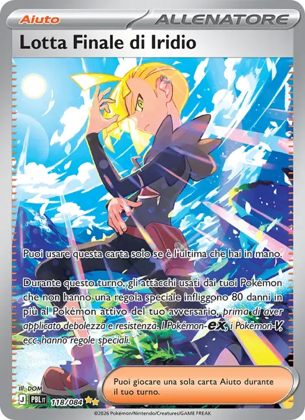 Lotta Finale di Iridio — Buio Pesto 118 Italian Pokémon card