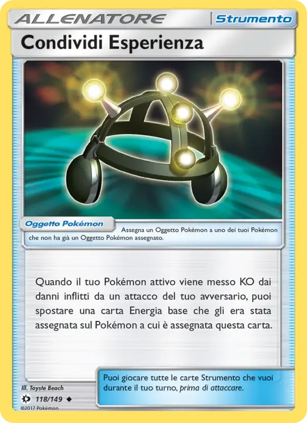 Condividi Esperienza — Sole e Luna 118 Italian Pokémon card