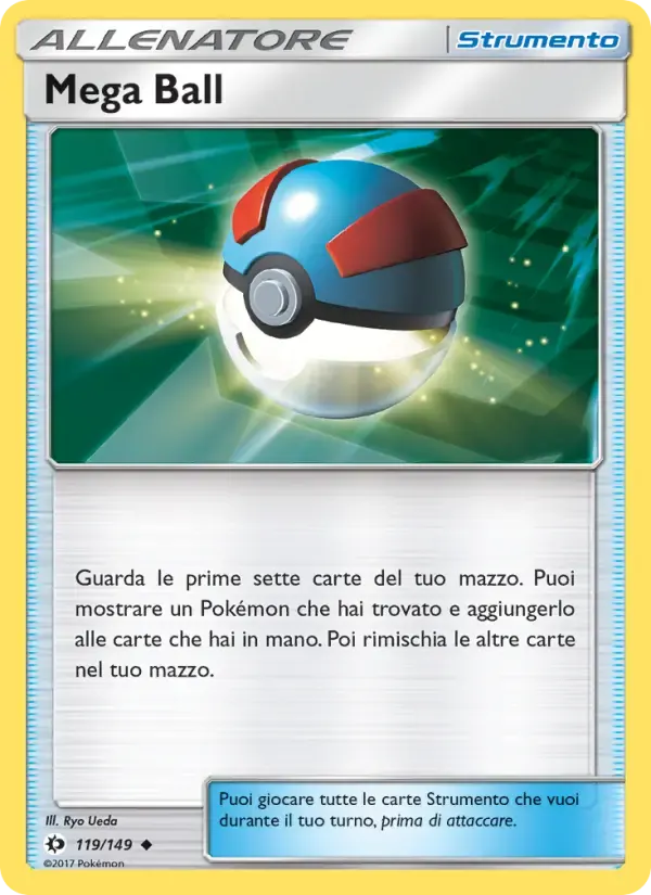 Mega Ball — Sole e Luna 119 Italian Pokémon card