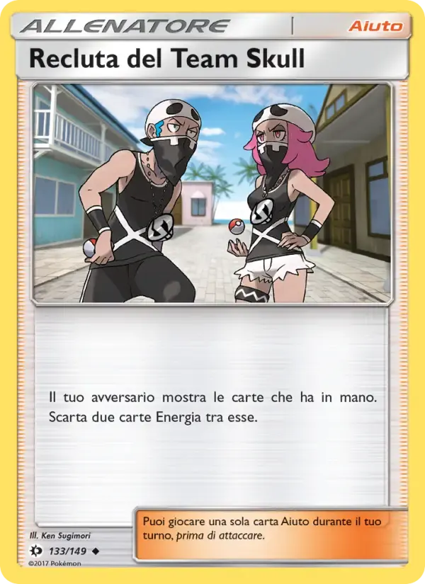 Recluta del Team Skull — Sole e Luna 133 Italian Pokémon card