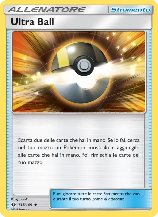 Ultra Ball — Sole e Luna 135 Italian Pokémon card