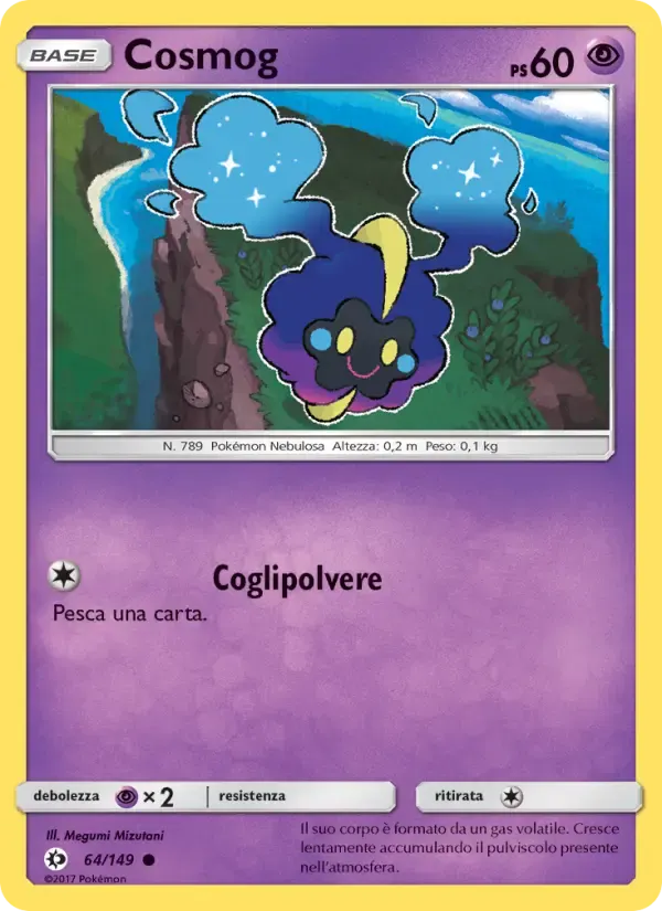 Cosmog — Sole e Luna 64 Italian Pokémon card