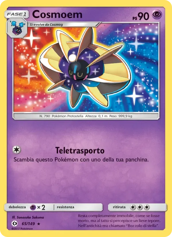 Cosmoem — Sole e Luna 65 Italian Pokémon card