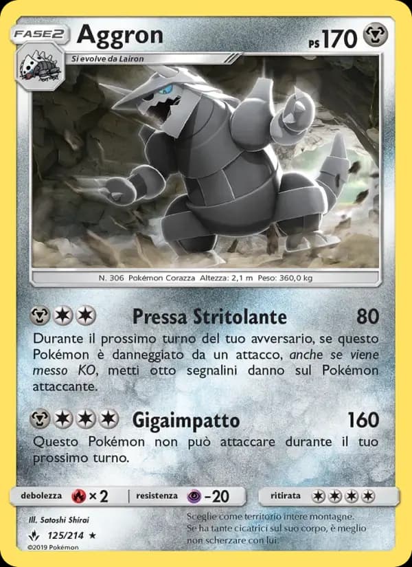 Aggron — Legami Inossidabili 125 Italian Pokémon card