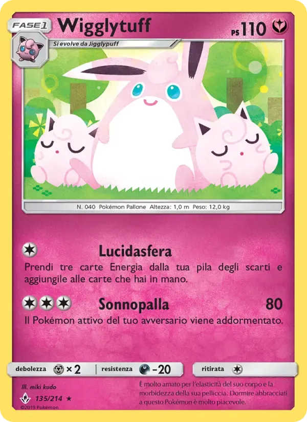 Wigglytuff — Legami Inossidabili 135 Italian Pokémon card