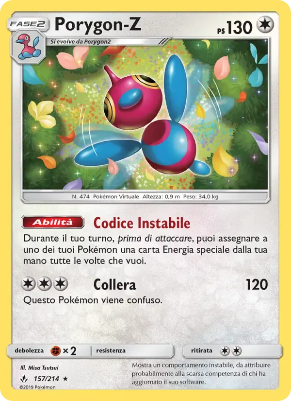 Porygon-Z — Legami Inossidabili 157 Italian Pokémon card