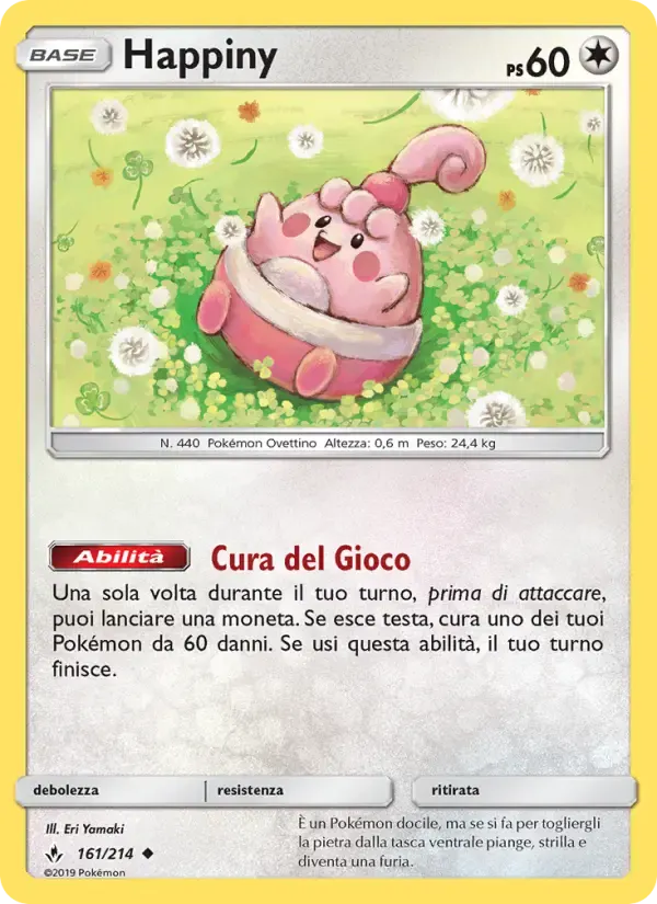 Happiny — Legami Inossidabili 161 Italian Pokémon card