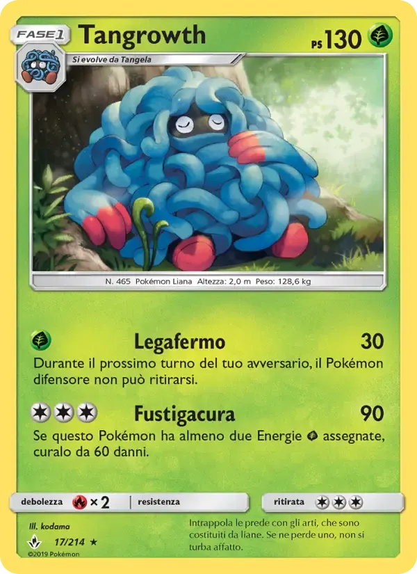Tangrowth — Legami Inossidabili 17 Italian Pokémon card