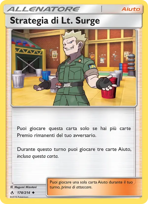 Strategia di Lt. Surge — Legami Inossidabili 178 Italian Pokémon card