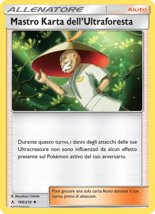 Mastro Karta dell’Ultraforesta — Legami Inossidabili 188 Italian Pokémon card