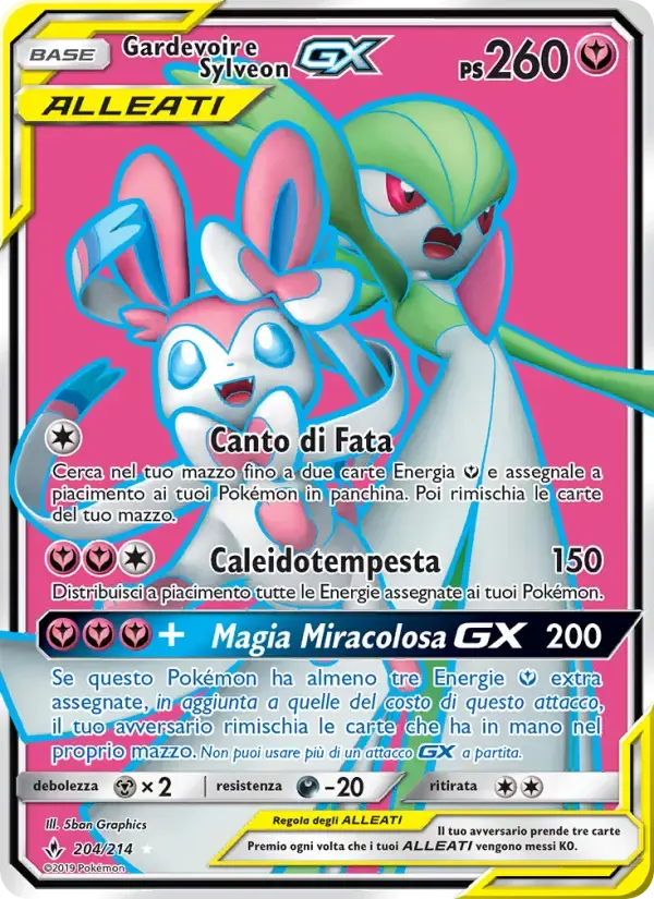 Gardevoir e Sylveon GX — Legami Inossidabili 204 Italian Pokémon card