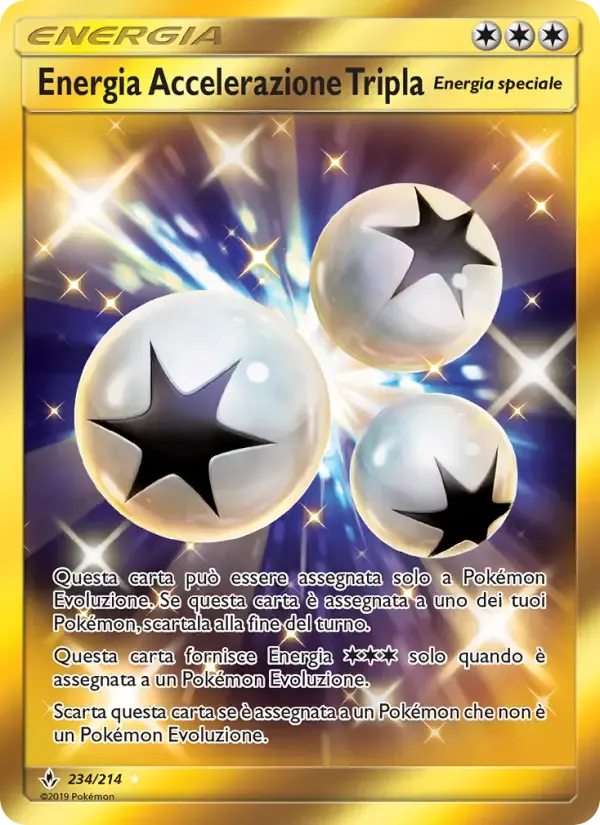 Energia Accelerazione Tripla — Legami Inossidabili 234 Italian Pokémon card