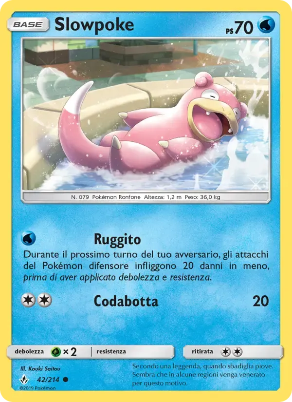 Slowpoke — Legami Inossidabili 42 Italian Pokémon card