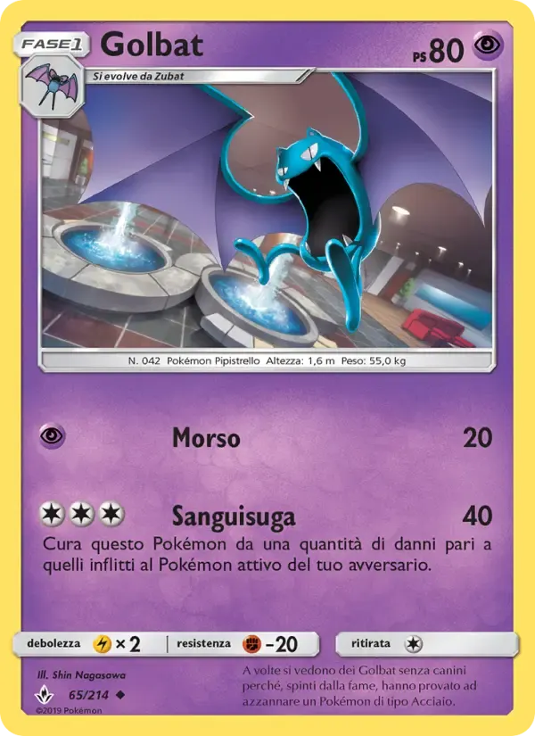 Golbat — Legami Inossidabili 65 Italian Pokémon card