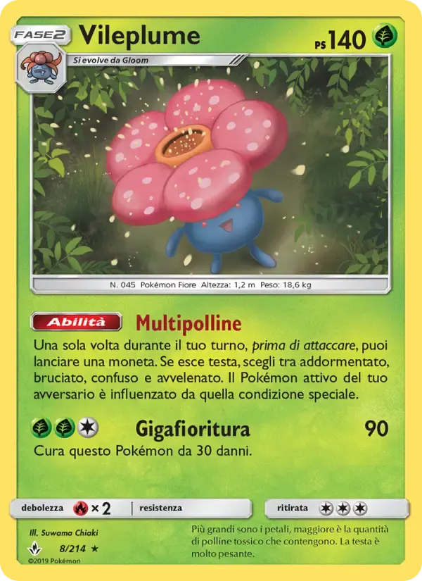 Vileplume — Legami Inossidabili 8 Italian Pokémon card