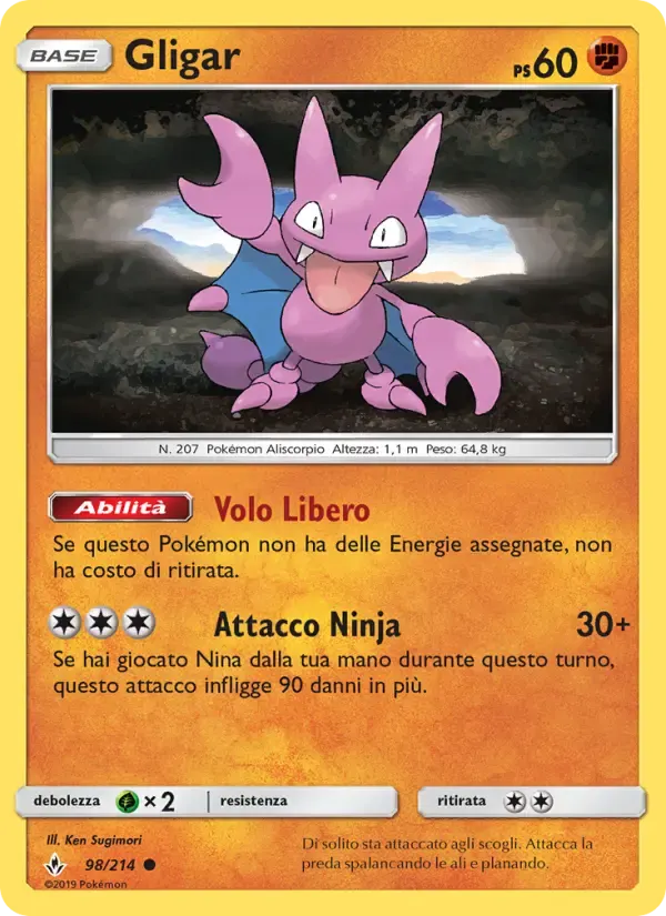 Gligar — Legami Inossidabili 98 Italian Pokémon card