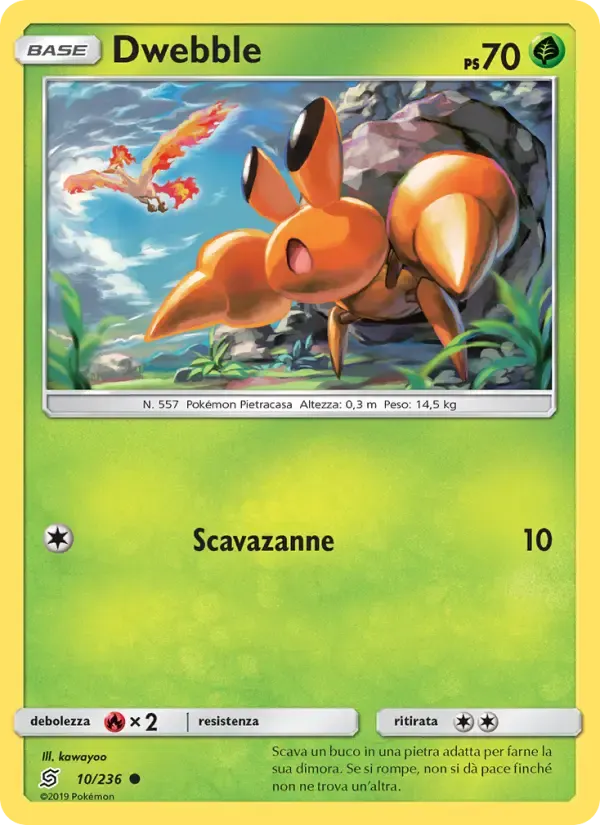 Dwebble — Sintonia Mentale 10 Italian Pokémon card