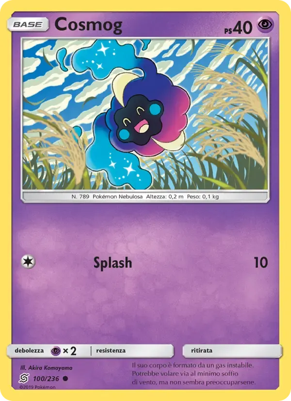 Cosmog — Sintonia Mentale 100 Italian Pokémon card