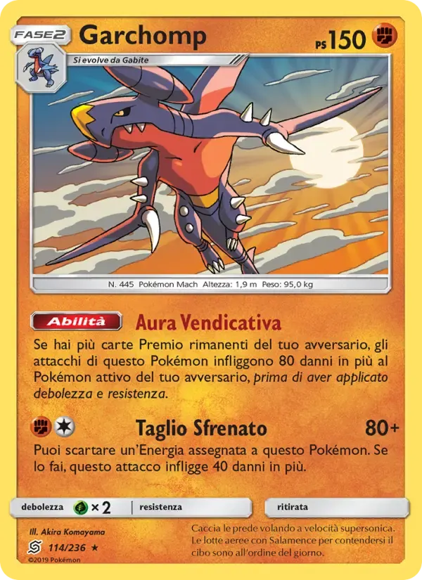Garchomp — Sintonia Mentale 114 Italian Pokémon card