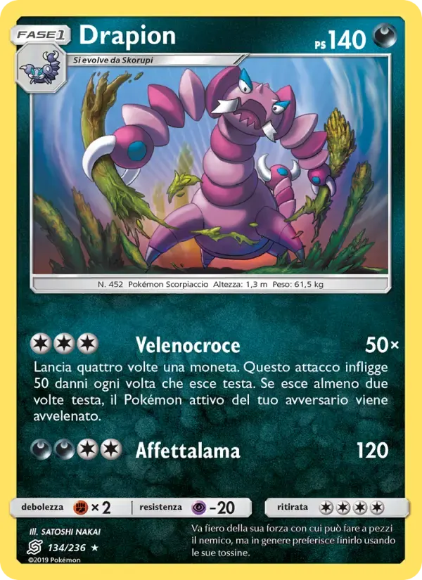 Drapion — Sintonia Mentale 134 Italian Pokémon card