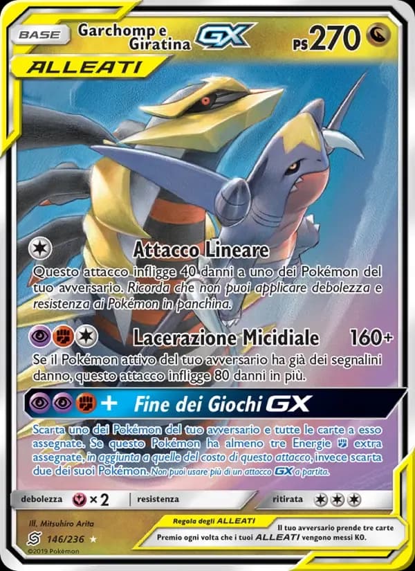 Garchomp e Giratina GX — Sintonia Mentale 146 Italian Pokémon card