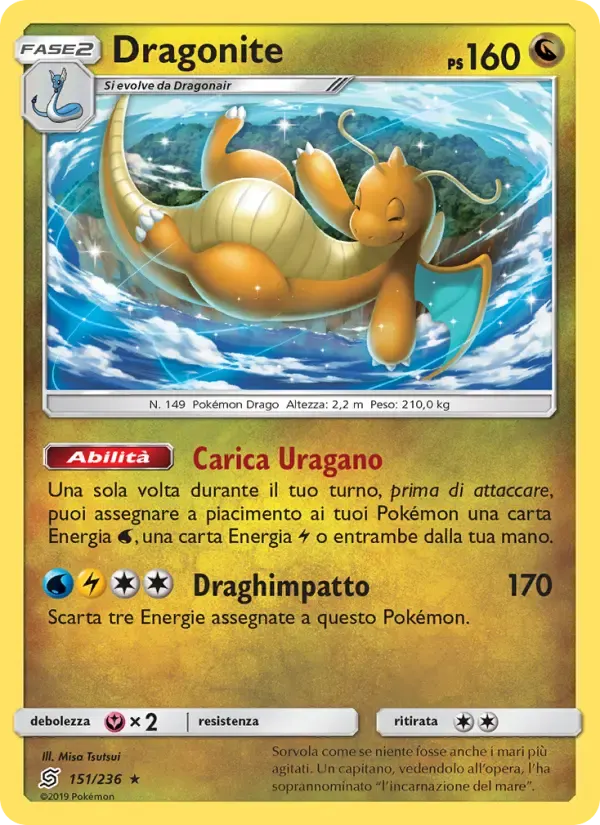 Dragonite — Sintonia Mentale 151 Italian Pokémon card