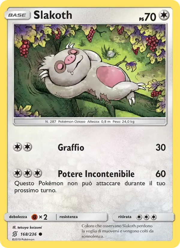 Slakoth — Sintonia Mentale 168 Italian Pokémon card