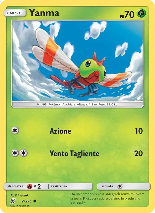 Yanma — Sintonia Mentale 2 Italian Pokémon card