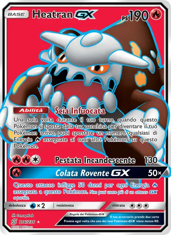 Heatran GX — Sintonia Mentale 216 Italian Pokémon card