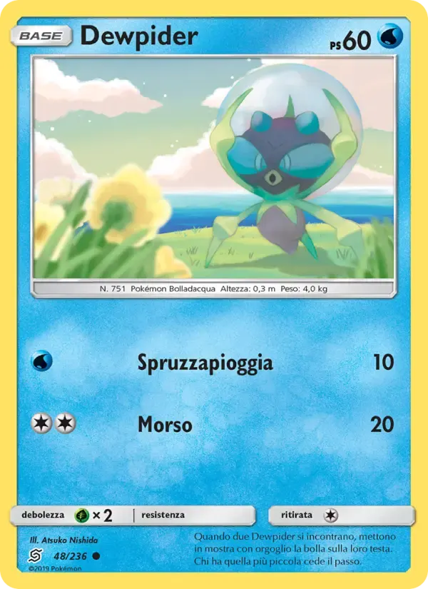 Dewpider — Sintonia Mentale 48 Italian Pokémon card